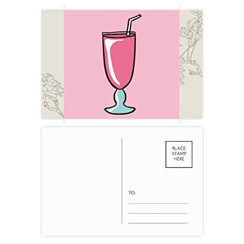Carte postale fleur rose douce lot de 20 pièces multicolores