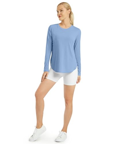 Image of G4Free Lightbreeze Womens UPF 50+ Long Sleeve Workout Tops Quick Dry UV Sun Shirt Running Gym Hiking Yoga Casual Lightweight