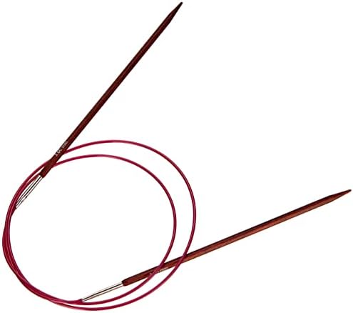 KnitPro KP25331 80 cm x 3 mm Cubics Fixed Circular Needles, Rosewood , Pink