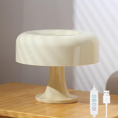 Lampe de table champignon moderne en acrylique pour salon cosy