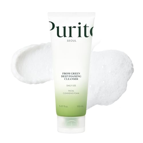 PURITO From Green Deep Foaming Cleanser 150ml / 5.07 fl.oz, pH 5.5, plant-based, natural...