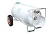 Flame King 40LB Empty Propane Tank with Wheels, Horizontal & Vertical LP Cylinder with Built-in Gauge for Fire Tables, Fire Pits, Patio Heaters, Barbeques, Lunch Trucks, Weed Torches and Truck Campers