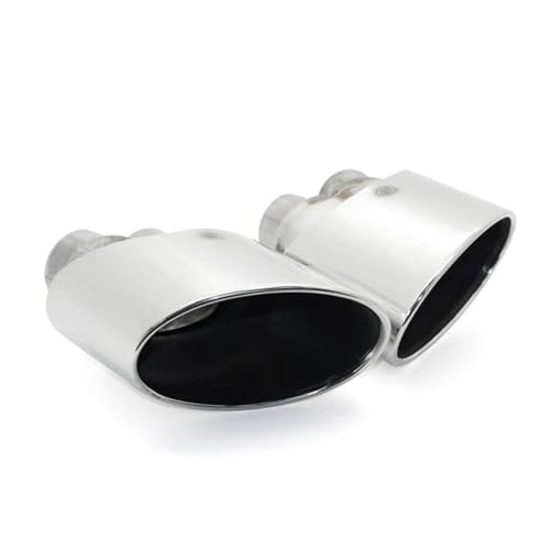 Tuyau d'échappement ovale argent double connecteur pour corriger le look de votre diffuseur S/RS