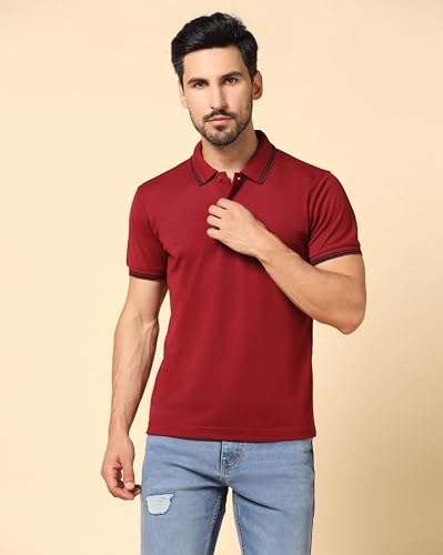 Image of INKKR Men's Soild Half Sleeve Polo T-Shirt Combo