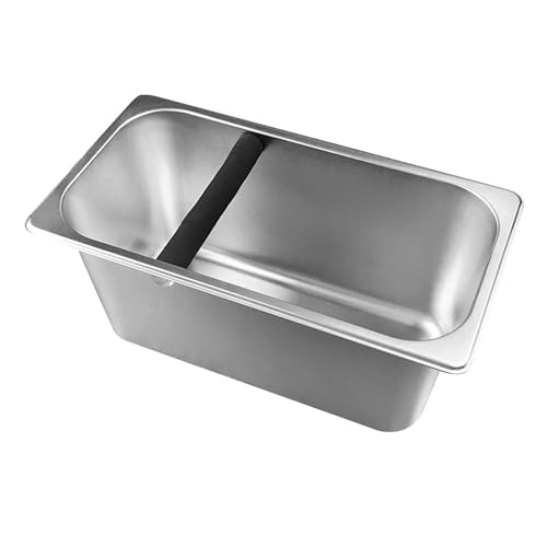 LIXSAZSE Caja de acero inoxidable para moler café, accesorio profesional para cafeteras semiautomáticas, fácil de mantener, barra goma para caja acero inoxidable, SG