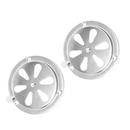 HAPINARY 2pcs Stainless Steel Rv Vent Damper for Air Conditioning Adjustable Vent Plate Cover for Rvs Boats