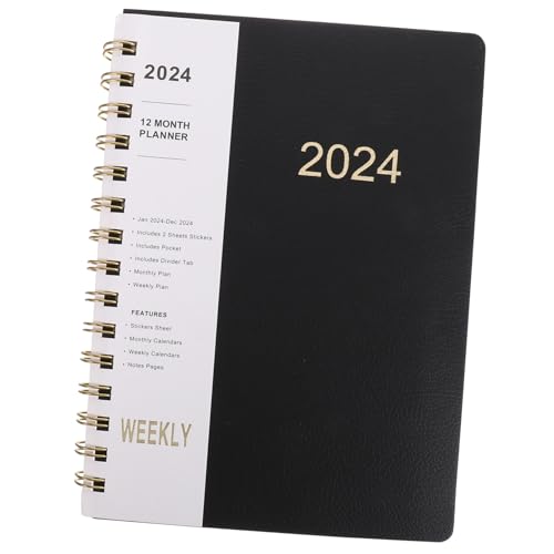 TOPBATHY Agenda Semanal con Planificador Académico Portátil Cuaderno para Gestión del Agenda para Estudiantes Calendario Mensual de Enero Diciembre Diseño Ligero y Práctico para Oficina y
