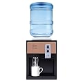 Top Loading Water Cooler Dispenser, Desktop Electric Hot and Cold Dispenser with 3 Temperature Settings, 1.1 to 5 Gallon Countertop Water Cooler Dispenser for Home Office Coffee (Gold & Black)