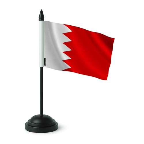 Drapeau de table Bahreïn 14x21cm en polyester de haute qualité
