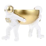 Estatua de astronauta perfecta para la visualización de mostrador de tienda minorista y uso personal. Le ayuda a organizar pendientes, anillos, collares, etc. Perfecto para la organización de joyería del hogar.