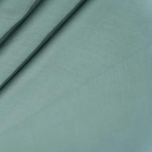 Image of 100% Pure Cotton Mulmul Fabric Material | Reusable Ultra Fine Mulmul Fabric | Lightweight Soft Smooth Piece Linning, Stole, Dupatta, Cushion Pillow Cover (Malachite Green, 2.5 Meters)