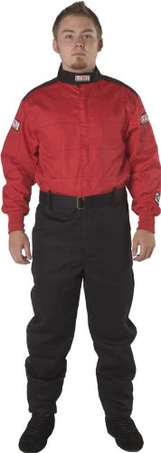 G-Force 4125MEDRD GF 125 Red Medium Single Layer Racing Suit