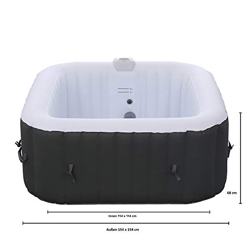 Arebos Opblaasbare whirlpool voor binnen en buiten | 4 personen | 130 sproeiers | 154 x 154 cm | 550 liter | spa zwembad… - Image 6