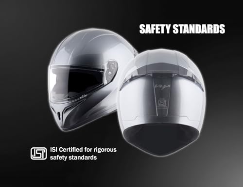 Image of Vega Voyager Full Face Riding Helmet with Lightweight Shell, Comfortable Liner, Shock Absorbing Interior, Ventilated Design, Aerodynamic Build, and Modern Anthracite Styling Anthracite-M