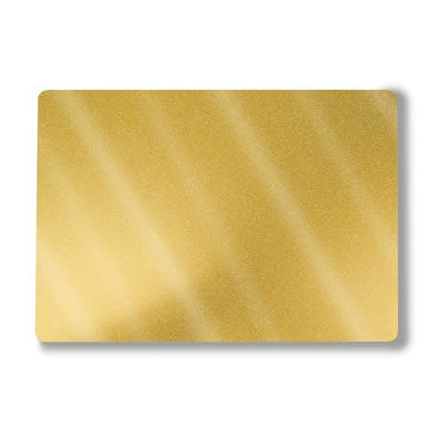 Image of Glossy Glitter Laptop Skin Compatible with Surface Laptop 7 15 inch (2024) - Solid Marigold - Premium 3M Vinyl Protective Wrap Decal Cover - Easy to Apply | Crafted in The USA by MightySkins