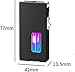 Wide-Flame Butane Lighter, Gravity-Sensor Ignition, Adjustable Flame, Reusable, Type-C Rechargeable, Safety Switch. A Good Gift.(Black)