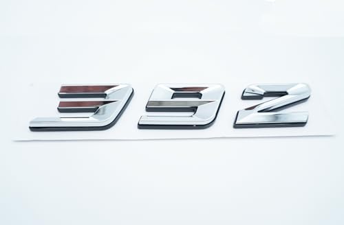 Image of Pair Set 392 Passenger & Driver Side Rear Badge Emblem Body Nameplate Raised Sticker Decal (Silver)