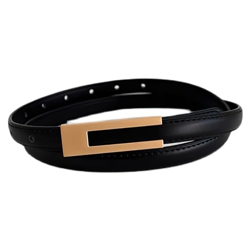 Women's Leather Belts for Jeans Dresses Fashion Gold Buckle Ladies Belt2