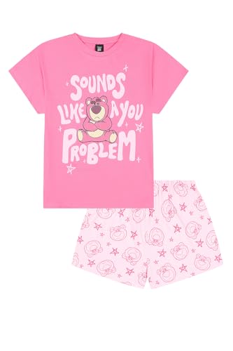 Image of Disney Womens Toy Story Lotso Bear Sounds Like A You Problem Short Pyjama Set Ladies PJs (10-12) Pink