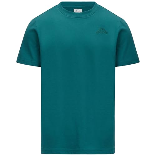Kappa - T-Shirts & Top, Uomo, Verde, Cotone, Sportivo. Logo Korpo Cafers Slim, Taglia: XL