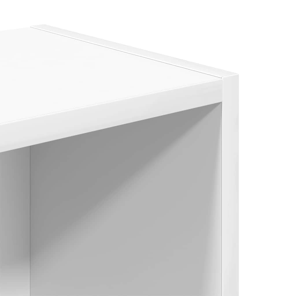 Regał na książki, biały, do salonu, biura, 31 x 24 x 77 cm, materiał drewnopochodny