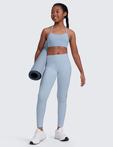 Image of CRZ YOGA Girls Butterluxe Y Back Sports Bra | Light Support, Removable Pads, Yoga, Athletic, Extremely Soft, Scoop Neck, Spaghetti Straps, for Teen