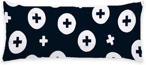 Funda Almohada 105 Blanco Funda Cojin Moderno Protector Almohada, Fundas Cojines Cama Decorativos Lino Fundas Cojin Embarazada Larga Cojines, para Dormir Lado Soporte Hombros Embarazo Apoyo P-622