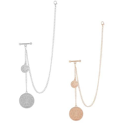 LHCHGEN 2 pcs Men's Pocket Watch Chain T Bar Pocket