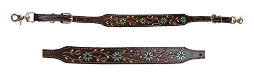 CHALLENGER Western Tack Floral Tooled Leather Wither Breast Collar Strap 105HR11