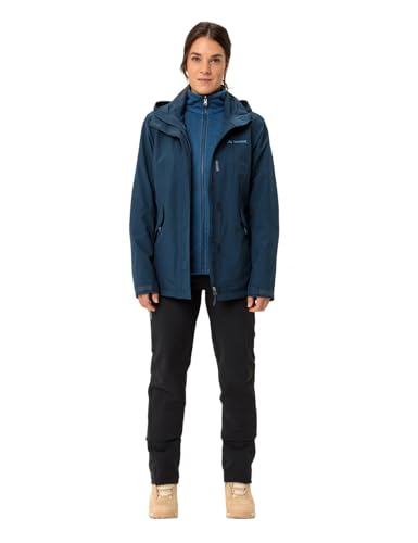 VAUDE 3-in-1 Jacke Damen Rosemoor II – Wasserdichte & atmungsaktive Damen Winterjacke – Damen Doppeljacke mit abnehmbarer Innenjacke – Damen Übergangsjacke ideal für Outdoor-Aktivitäten