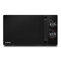 Toshiba MW2-MM20P(BK) - Forni a microonde standard, 20 Litri, 800 W, 5 livelli di potenza con pratica funzione di scongelamento, illuminazione a LED interno/Nero