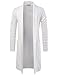 NEARKIN NKNKTNC803 Mens Slim Cut Look Knitwear Shawl Collar Long Cardigan Sweater White US L(Tag Size L)
