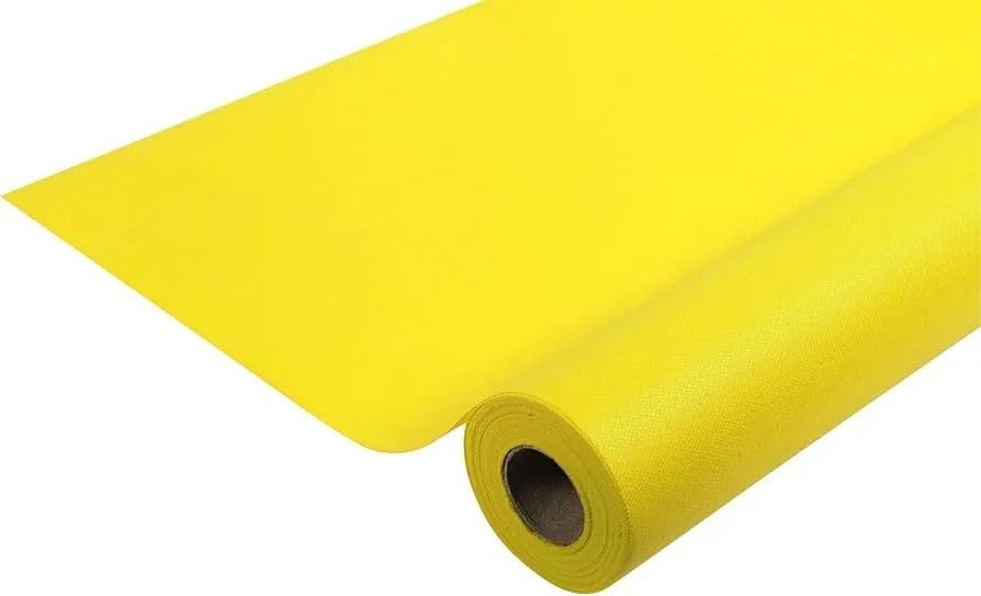 ACESA - Mantel Papel Rollo Tela Amarillo 1,20x50m | Impermeable, Reutilizable y Esterilizable Lavable para Hostelería y Eventos