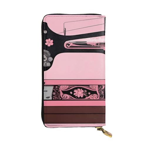 Portefeuille en cuir personnalisé avec motif rétro rose, un accessoire chic et durable pour femme