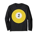 Billard-Spieler, Motiv: Glücksball, Gelb Langarmshirt