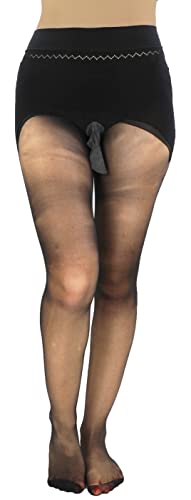 Image of Mona's Choice Super Stretchy XL 3 Denier Ultra Sheer Seamless Tall Womens & Mens Pantyhose /Mens Trouser Tights