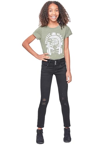 YMI Girls Girls Sustainable Wannabettafit 3-Button Skinny Jeans4