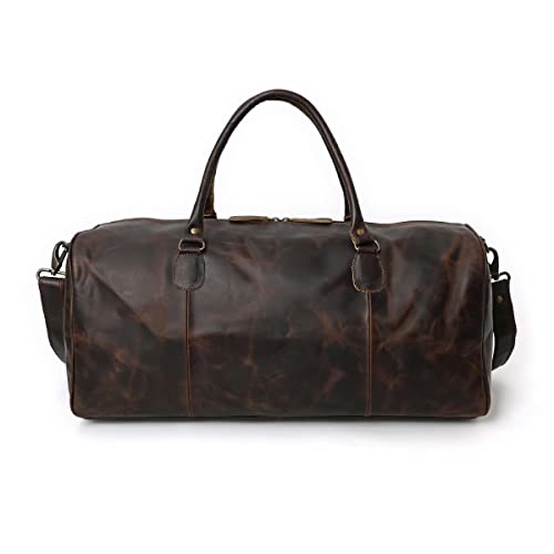 Leather Duffle Bags for Travel for Men and Women 21 inch Carry On Bag Full Grain Leather Gym Bag Overnight Weekend Leather Bags Sports Flight Professional3