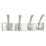Einfache Montage Safco gebogene Garderobe mit vier Haken - silber