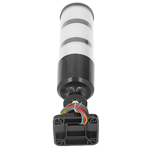 Marhynchus High Brightness Industrial Warning Light with Buzzer, Large Lighting Area, 3 Colors for Workshop Machine (12‑24VDC Universal)