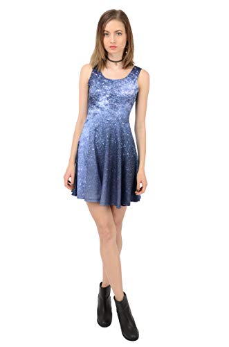 CowCow Womens Star River Skater Dress, River - XS