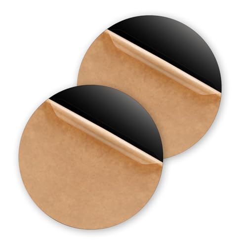 Image of 2 Pack Round Acrylic Sheet, 2.7~3mm Thick Acrylic Plastic Sheets Plexiglass Boards for Laser Cutting and DIY Craft Projects (Opaque Black, 6 Inch Diameter)