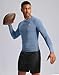 G Gradual Mens Compression Shirt Long Sleeve Moisture Wicking Running Gym Shirts for Men Athletic Workout Base Layer T-Shirt(Slate Blue,S)