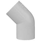 Charlotte Pipe 1/2" 45 Degree Elbow Pipe Fitting - (Socket x Socket) Schedule 40 PVC Pressure Durable, Easy to Install, High Tensile and Sound Deadening for Home or Industrial Use (Single Unit)
