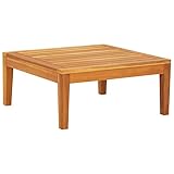 vidaXL Mesa de Jardín Comedor Cocina Patio Terraza Balcón Camping Mobiliario Muebles Soporte Exterior 64x64x29 cm Madera Maciza de Acacia