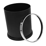 GLEAVI Cubo de Basura Ignífugo para Dormitorio y Cocina, Capacidad Espaciosa, Color Negro, Resistente al Fuego, Papelera Adecuado para Hotel y Oficina, Cubo Práctico para Reciclaje