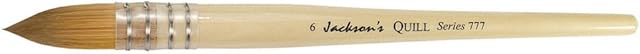 6 Round Jacksons Sable Synthetic Quill Watercolour Brush