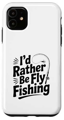 I'd Rather Be Fly Fishing �ʔ����A���O���[���[���A �X�}�z�P�[�X iPhone 11 �p