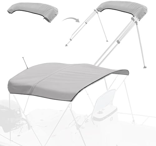 3 Bow Bimini Top Replacement Canvas, 6'L 54"-60", Grey