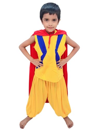Image of BookMyCostume Balveer Indian Cartoon Kids Fancy Dress Costume
